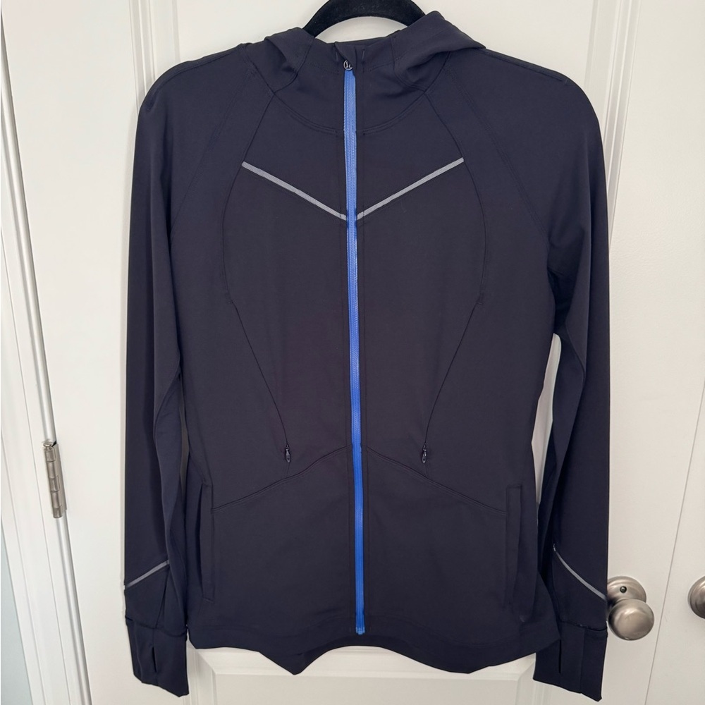 Lululemon Rain-On Train-On Jacket Navy Blue Size 10